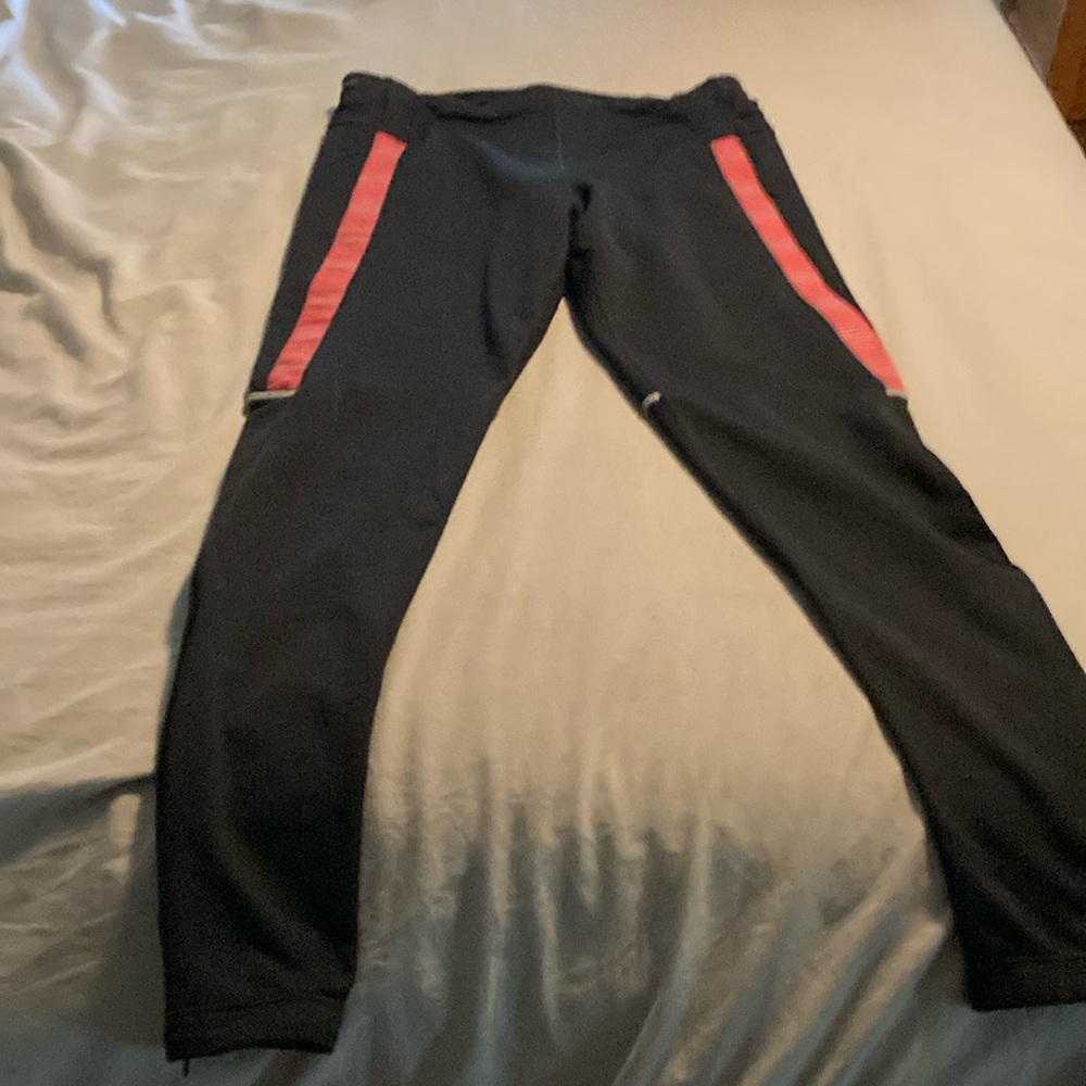 Saucony Black and Red Joggers with Sporty Tapered Fit